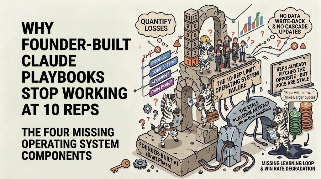 Why Founder-Built Claude Sales Playbooks Stop Working at 10 Reps